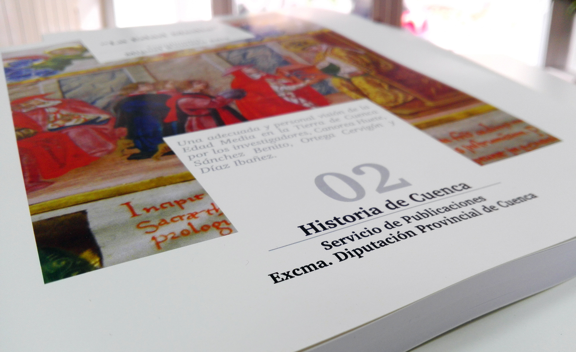 maquetación y diseño de colección libro historia cuenca